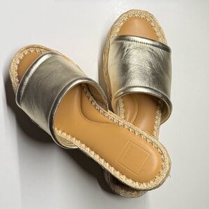 Dolce Vita Chavi Sandal Light Gold Metallic Leather-New